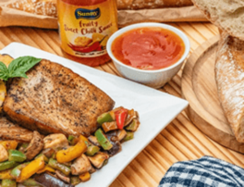 Sweet ‘n smoky seasoned fish fillet with Sunny fruity sweet chilli sauce