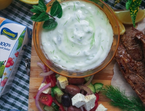  Grilled Lamb shanks with Tzatziki  recipe 