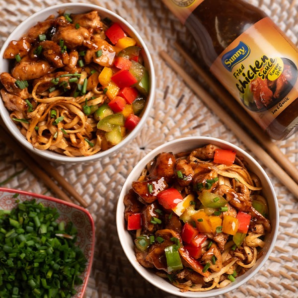Stir-Fried Chicken Noodles & Vegetables - Sunny Food Canners